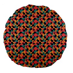 Beautiful Shapes Pattern Large 18  Premium Flano Round Cushions by designsbymallika