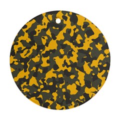 Camouflage Jaune/vert  Ornament (round) by kcreatif