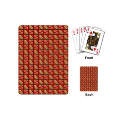 Square Floral Print Playing Cards Single Design (mini) by designsbymallika
