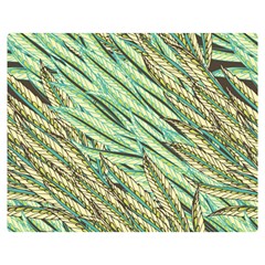 Green Leaves Double Sided Flano Blanket (medium)  by goljakoff