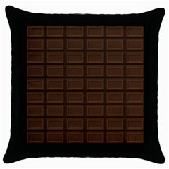 Milk Chocolate Throw Pillow Case (black) by goljakoff