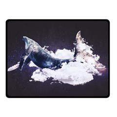 Blue Whale Dream Double Sided Fleece Blanket (small)  by goljakoff
