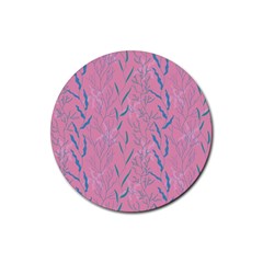 Undersea World  Plants And Starfish Rubber Round Coaster (4 Pack)  by SychEva