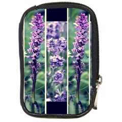 Collage Fleurs Violette Compact Camera Leather Case by kcreatif