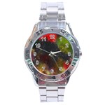 Abstract paint drops Stainless Steel Analogue Watch Front