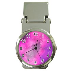 Purple Space Paint Money Clip Watches