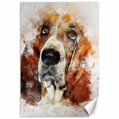 Dog Paint Canvas 12  X 18  by goljakoff