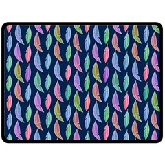 Watercolor Feathers Fleece Blanket (large)  by SychEva