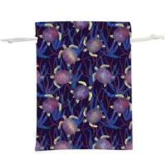 Turtles Swim In The Water Among The Plants  Lightweight Drawstring Pouch (xl) by SychEva
