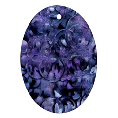Carbonated Lilacs Oval Ornament (two Sides) by MRNStudios