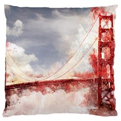 Golden Gate Bridge Large Cushion Case (two Sides) by goljakoff