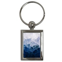 Blue Ice Mountain Key Chain (rectangle) by goljakoff