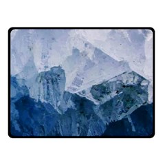 Blue Ice Mountain Fleece Blanket (small) by goljakoff