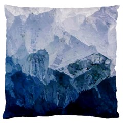 Blue Ice Mountain Large Cushion Case (one Side) by goljakoff
