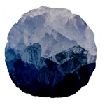 Blue ice mountain Large 18  Premium Flano Round Cushions