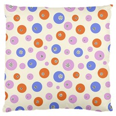 Multicolored Circles Large Cushion Case (one Side) by SychEva