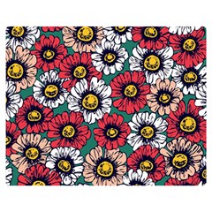 Daisy Colorfull Seamless Pattern Double Sided Flano Blanket (medium)  by Kizuneko