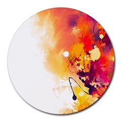 Autumn Paint Round Mousepads by goljakoff