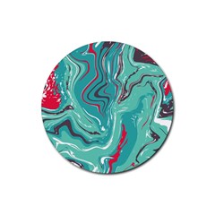 Vector Vivid Marble Pattern 2 Rubber Coaster (round)  by goljakoff