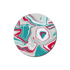 Vector Vivid Marble Pattern 4 Rubber Coaster (round)  by goljakoff