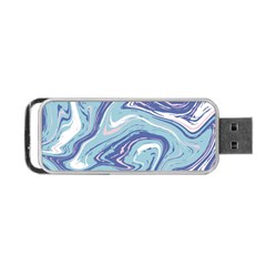 Blue Vivid Marble Pattern 9 Portable Usb Flash (one Side) by goljakoff