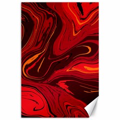 Red Vivid Marble Pattern 15 Canvas 24  X 36  by goljakoff