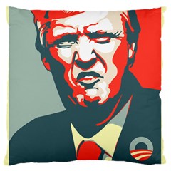 Trump Nope Large Flano Cushion Case (one Side) by goljakoff