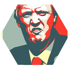 Trump Nope Wooden Puzzle Hexagon by goljakoff