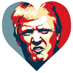 Trump Pop Art Wooden Puzzle Heart by goljakoff