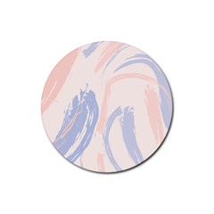 Marble Stains  Rubber Round Coaster (4 Pack)  by Sobalvarro