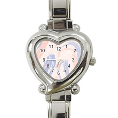 Marble Stains  Heart Italian Charm Watch by Sobalvarro