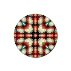 Royal Plaid  Rubber Round Coaster (4 Pack)  by LW41021