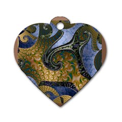 Sea Of Wonder Dog Tag Heart (two Sides) by LW41021
