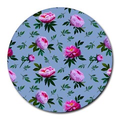 Delicate Peonies Round Mousepads by SychEva
