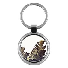 Vintage Banana Leaves Key Chain (round) by goljakoff