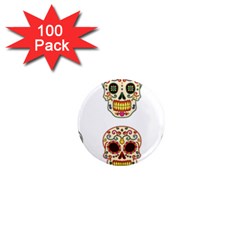 Day Of The Dead Day Of The Dead 1  Mini Magnets (100 Pack)  by GrowBasket