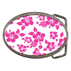Hibiscus Pattern Pink Belt Buckles by GrowBasket