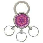 Springflower4 3-Ring Key Chain
