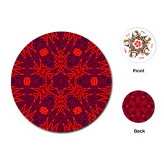 Red Rose Playing Cards Single Design (round) by LW323