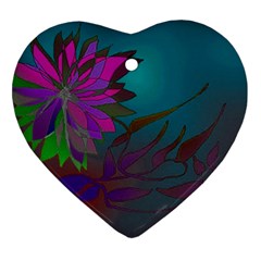 Evening Bloom Ornament (heart) by LW323
