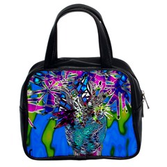 Exotic Flowers In Vase Classic Handbag (two Sides) by LW323