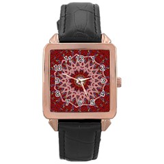 Redyarn Rose Gold Leather Watch  by LW323