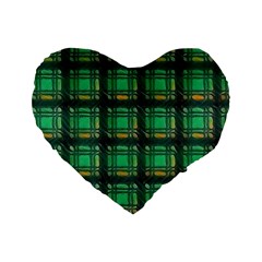 Green Clover Standard 16  Premium Heart Shape Cushions by LW323