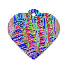 Vibrant-vases Dog Tag Heart (two Sides) by LW323