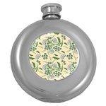 Folk floral pattern. Abstract flowers surface design. Seamless pattern Round Hip Flask (5 oz)