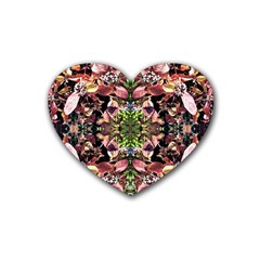 Shrubs Repeats Heart Coaster (4 Pack)  by kaleidomarblingart