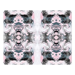 Grey On Pink Marbling Double Sided Flano Blanket (large)  by kaleidomarblingart