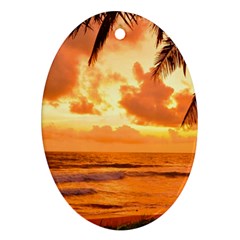 Sunset Beauty Ornament (oval) by LW323
