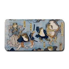 Famous Heroes Of The Kabuki Stage Played By Frogs  Medium Bar Mats by Sobalvarro