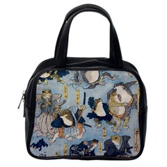Famous Heroes Of The Kabuki Stage Played By Frogs  Classic Handbag (one Side) by Sobalvarro
